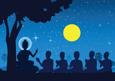 Beş ascetics Lord Buddha vaaz ve yapıldı aydınlatmak Budizm ilk keşiş olacaktım