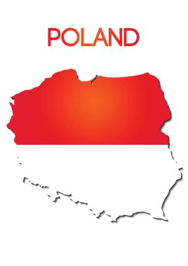 Polonya ulusal bayrak rengini harita degrade tasarım