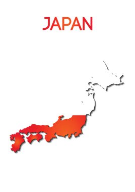 Japonya, Gradyan teması Haritası içinde ulusal bayrak renk