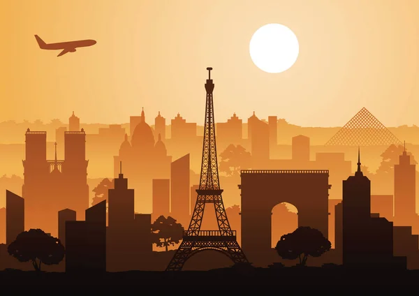 Emblème Style Silhouette France — Image vectorielle