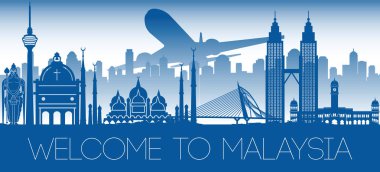 Malezya 'nın ünlü mavi siluet tasarımı