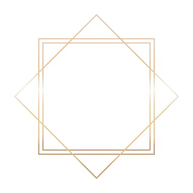 Beyaz arkaplandaki tebrik kartı dekoratif sanat deco altın çerçeve şablonu