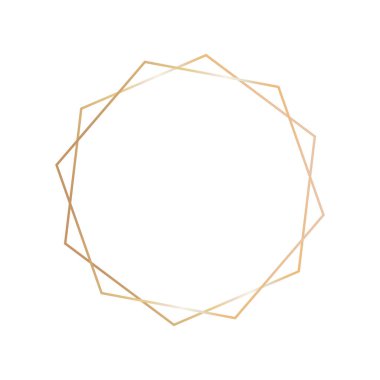 Beyaz arka planda dekoratif altın çerçeve. Tebrik kartı şablonu.