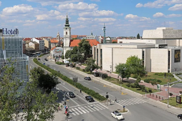 Novi Sad Serbia Mayo 2018 Paisaje Urbano Del Centro Novi — Foto de Stock