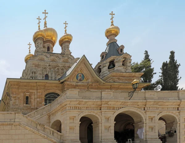 María Magdalena Una Iglesia Ortodoxa Rusa Israel —  Fotos de Stock