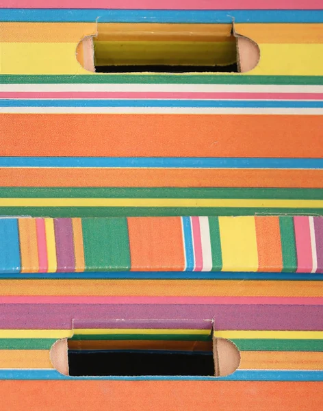 Cardboard Box Texture Colorful Pattern Stripes — Stock Photo, Image