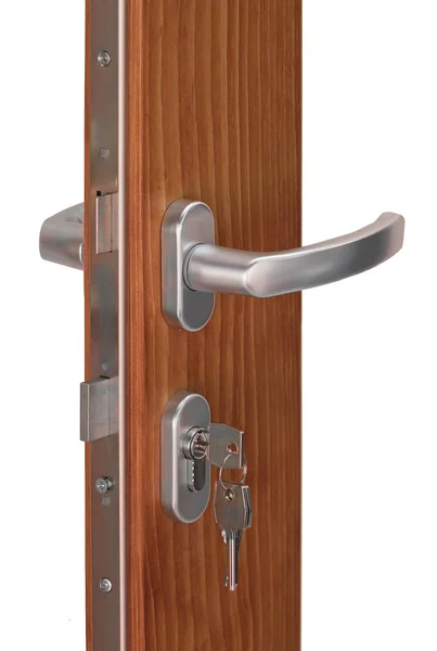 Maçaneta da porta e chaves — Fotografia de Stock