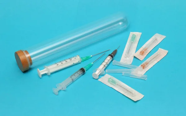 Injection and needles — Stock Photo, Image