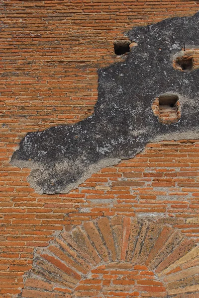 Textura de parede de tijolo desbotada velha — Fotografia de Stock