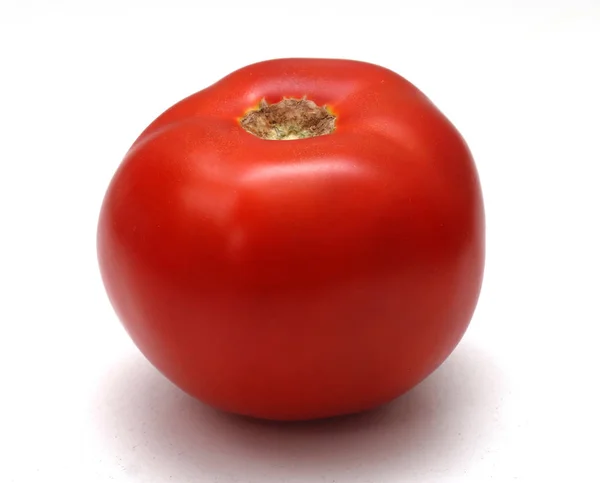 Fresh organic red tomato on white — Stock Photo, Image
