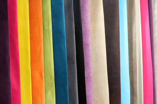 Kolorowe próbki tekstylne — Zdjęcie stockowe