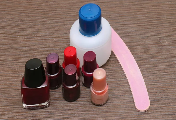 Nail Polish Set File Manicure — Stock Photo, Image