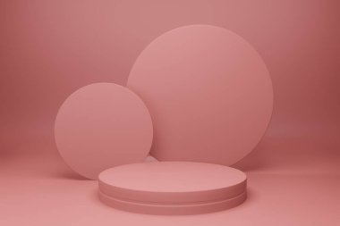Ürün yerleştirme için 3d boş şablon podyum modellemesi