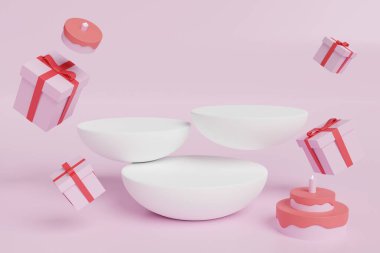 Ürün yerleştirme için 3d boş şablon podyum modellemesi