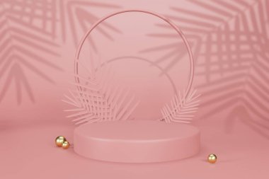 Ürün yerleştirme için 3d boş şablon podyum modellemesi