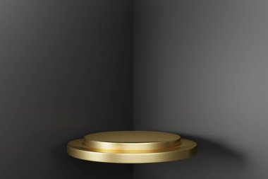 Ürün yerleştirme için 3d boş şablon podyum modellemesi