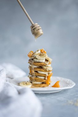 Kabak krep muz ve sonbahar (sonbahar için bal ile)