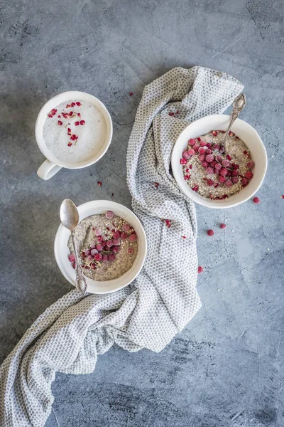 Quinoa Mic Dejun Bowl Fructe Padure Congelate Pentru Instagram — Fotografie, imagine de stoc