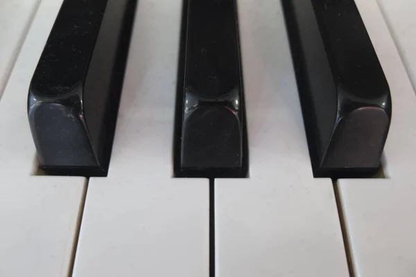 Fortepian Instrument Muzyczny Kluczy Bliska — Zdjęcie stockowe