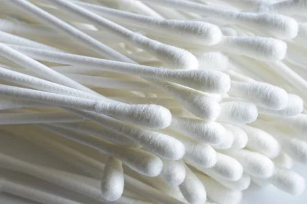 Cotton swabs for ear cleaning and makeup.