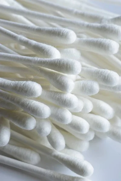 Cotton swabs for ear cleaning and makeup.