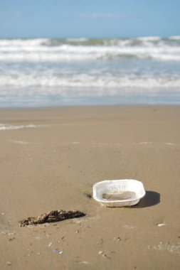Plastik kirliliği Akdeniz sahilinde karaya oturmuş