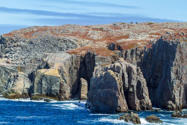 Engebeli Newfoundland Labrador Kıyıları Güzelliği Jeolojik Özellikleri Gösteriyor — Stok fotoğraf