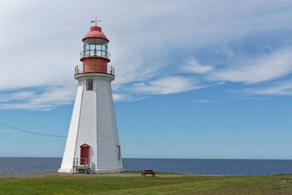 Light Tower Point Riche Port Choix Newfoundland Labrador Canada — Stock Photo, Image