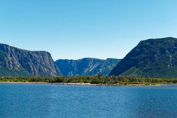 Western Brook Pond Fjord Long Range Mountains Van Newfoundland Labrador — Stockfoto