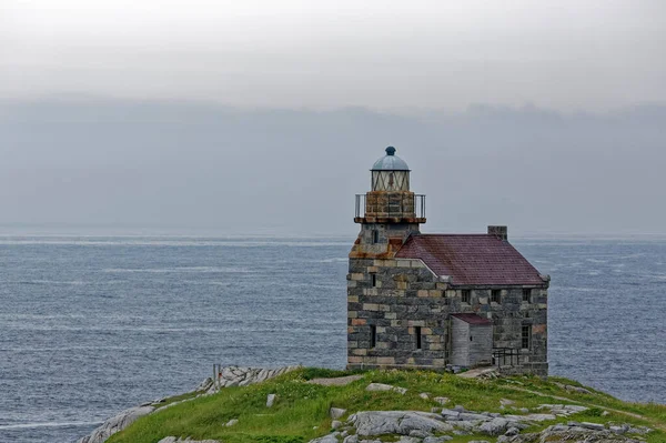 Historic Stone Lighthouse Rose Blanche Newfoundland Labrador Canada — Stock Photo, Image