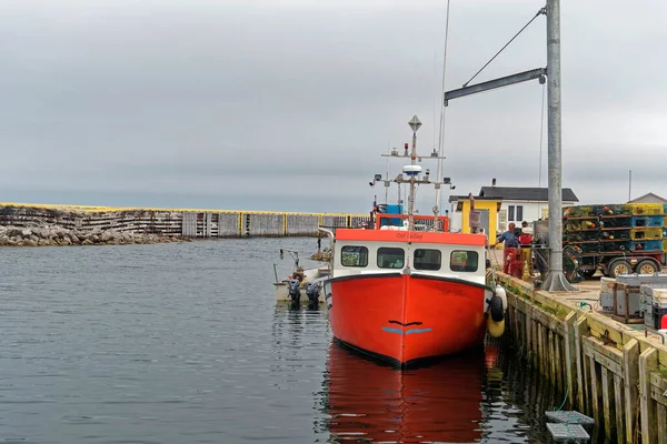 Blue Beach Newfoundland Labrador Canadá Julio 2020 Cosechadoras Comerciales Del — Foto de Stock