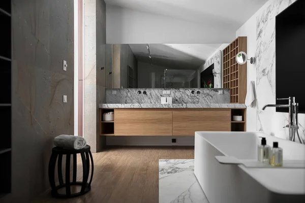 Stílusos modern fürdőszoba — Stock Fotó