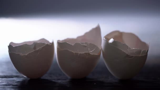 Cascas de ovo uma na outra — Vídeo de Stock
