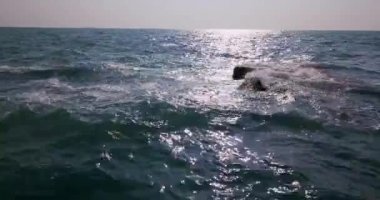 Fırtınalı deniz manzara