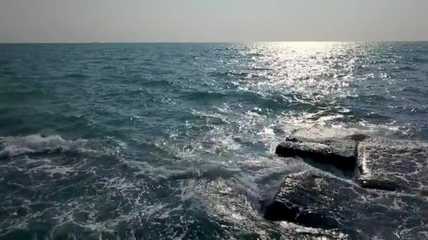 Paesaggio del mare tempestoso — Video Stock