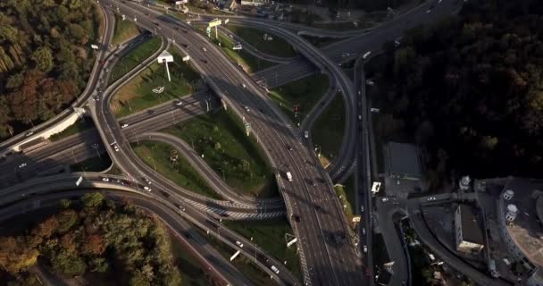 Registro aéreo del paisaje urbano de Kiev — Vídeos de Stock