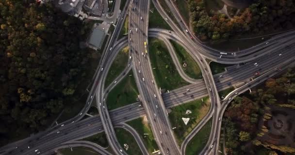 Luchtfoto opname van Kiev stadsgezicht — Stockvideo