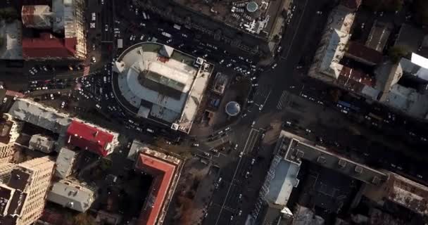 Повітряні запису Київський міський пейзаж — стокове відео