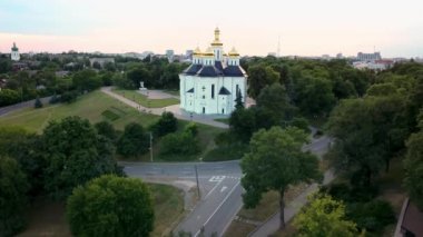 Chernihiv cityscape hava kayıt