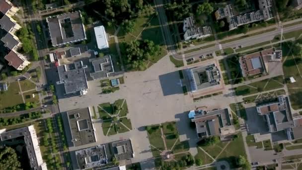 Aerial inspelning av Slavutych stadsbilden — Stockvideo