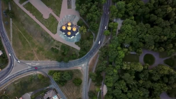 Luchtfoto opname van Tsjernihiv stadsgezicht — Stockvideo