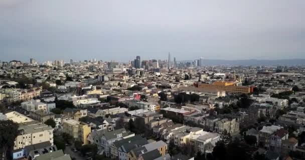 Panoramisch stadsgezicht van San Francisco in de VS — Stockvideo