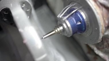 Diş freze sürecinde oyma, Closeup görünümü