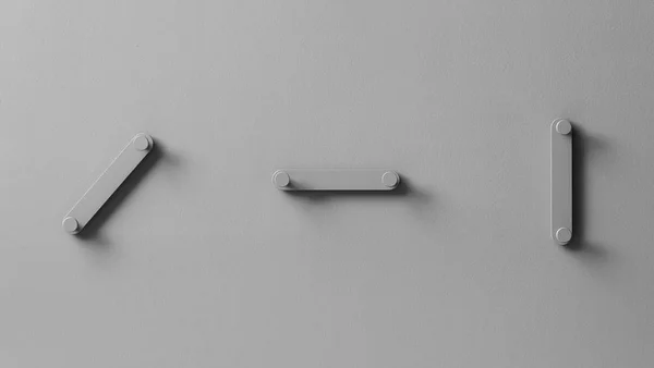 Colgadores de metal gris fantasía en la pared texturizada en el estudio — Foto de Stock