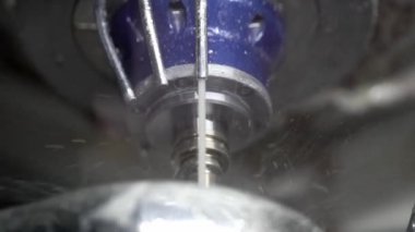 Diş freze sürecinde oyma, Closeup görünümü