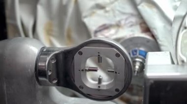 Diş freze sürecinde oyma, Closeup görünümü