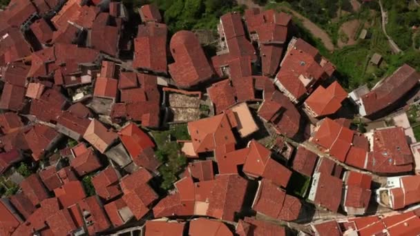 Top view at old town of Rivello in Italy — Stock Video