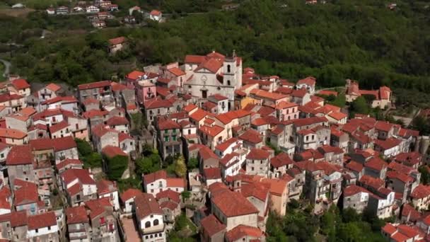 Pohled na staré město Rivello v Itálii — Stock video
