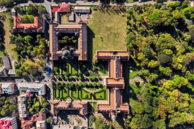 View from above at old Chernivtsi University in Ukraine