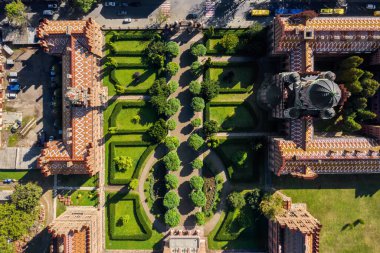 View from above at old Chernivtsi University in Ukraine